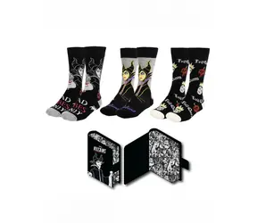 Disney -Bösewicht-Socken, 3 Paar / Größe 36-43