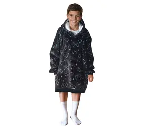 Cozy Noxxiez CH340 PC Gamer Print - Warme TV-Sweatshirt-Decke mit Kapuze für Kinder von 7 bis 12 Jahren