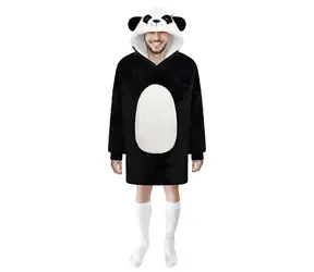 Cozy Noxxiez CH367 Panda - warme TV-Sweatshirt-Decke mit Kapuze für Teenager und Erwachsene