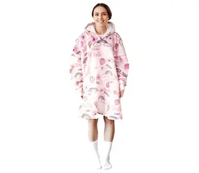 Cozy Noxxiez CH373 Sweets Print - warme TV-Sweatshirt-Decke mit Kapuze für Teenager und Erwachsene