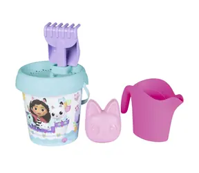 Smoby Gabbys Puppenhaus-Eimer mit Teekanne und Zubehör, mittelgroß / ab 2 Jahren