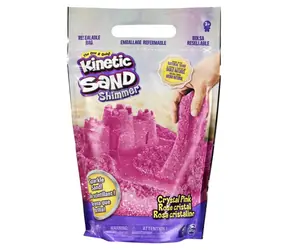 Spin Master Kinetic Sand, Packung mit glitzerndem rosa Sand, 0,9 kg / ab 3 Jahren