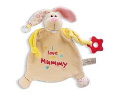 Nici MFN Babyspielzeug Hase mit Beißring und Schnullerhalter 25x25cm / ab 0 Monaten