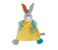 Nici MFN Kuscheltier Esel mit Beißring und Schnullerhalter 25x25cm / ab 0 Monaten