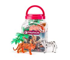 Faunica Tierfiguren-Set in Mega Röhre - Safari / ab 3 Jahren