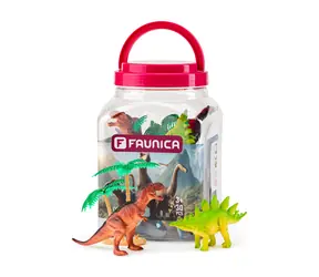 Faunica Tierfiguren-Set in Mega Röhre - Dinosaurier / ab 3 Jahren