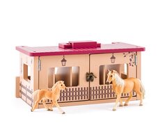 Faunica Stall mit zwei Pferden / ab 3 Jahren