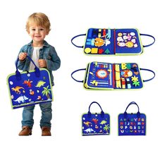 2Kids Toys Sensorisches Beschäftigungsbuch Dinosaurier 4 / ab 3 Jahren