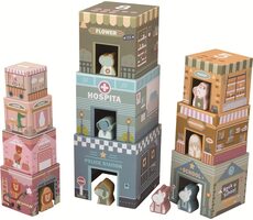 2Kids Toys Faltbarer Würfelturm City / ab 18 Monaten