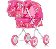 CHIPOLINO Tiefer Kinderwagen für Emily Unicorns Puppen / ab 3 Jahren