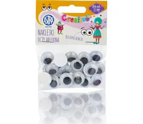 ASTRA CREATIVO Selbstklebende Augen 15 mm Harlekin