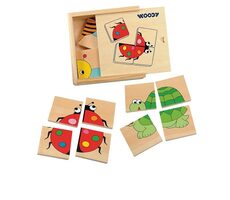 Woody Mini-Puzzle „Marienkäfer“ in Originalverpackung / 16 Teile / ab 2 Jahren