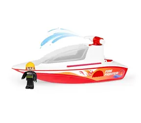 Lena Feuerwehrboot mit Pumpe, rot-weiß / ab 2 Jahren