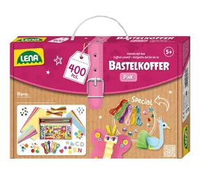 Lena Kreativkoffer für kleine Bastler, rosa / 400 Stück / ab 5 Jahren