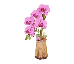 Robotime 3D-Holzpuzzle Lila Orchidee