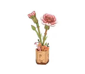 Robotime 3D-Holzpuzzle Rosa Nelke