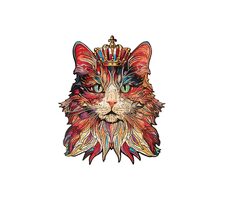 Robotime Holzpuzzle „Katzenkönig“ / 200 Teile / ab 14 Jahren