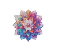 Robotime Holzpuzzle Blumenmandala / 200 Teile / ab 14 Jahren