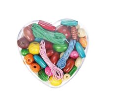 Lena Holzperlen in einer herzförmigen Schachtel / ab 4 Jahren