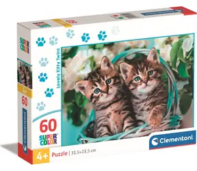 Clementoni Puzzle Zwillingskätzchen / 60 Teile / ab 4 Jahren
