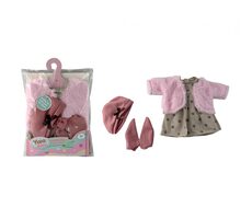 PLEJO Puppenkleidung, braun-rosa, 40-43 cm / ab 3 Jahren