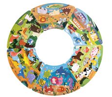 2Kids Toys Holzpuzzle, kreisförmig, 6-in-1-Verbindungselemente / ab 18 Monaten
