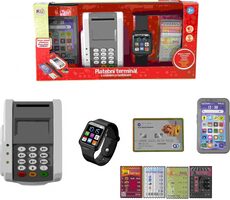 PLEJO Zahlungsterminal mit Mobiltelefon und Smartwatch / ab 3 Jahren