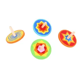 Bigjigs Toys Holz-Kreisel, bunt, 1 Stück / ab 3 Jahren 