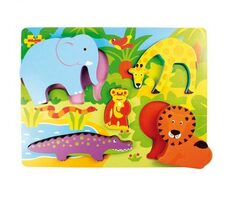 Bigjigs Toys Holzpuzzle Safari / ab 18 Monaten