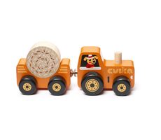 CUBIKA 15351 Traktor mit Anhänger - Holzpuzzle mit Magneten / 3 Teile / ab 3 Jahren