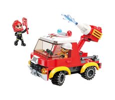 QMAN Mine City Feuerwehrwagen W12011-1 (Leichtfeuerwehr) / Bausatz / Anzahl Figuren/Teile: 2 | 110 / ab 6 Jahren