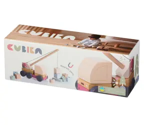CUBIKA Pastel 15917 LKW-Kran mit Magnet - Holzpuzzle / 14 Teile / ab 3 Jahren
