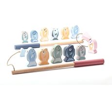 CUBIKA Pastel 16037 13739 Angeln - Holzspiel / 14 Teile / ab 2 Jahren