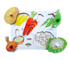 Just Jigsaws 151 Schälen und Schneiden von Gemüse 2 - Holzpuzzle / 6 Teile / ab 3 Jahren