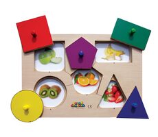 Just Jigsaws 391 Formen und Gedächtnis - Holzpuzzle mit 6 Teilen und 4 Vorlagen / ab 3 Jahren