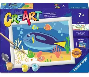 Ravensburger 120232544 CreArt Bunte Fisch-Dory (mit Glitzersteinen) / Alter ab: 7 Jahren / Version: International