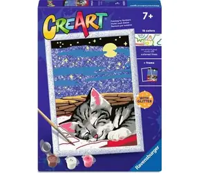 Ravensburger 120232629 CreArt Traumkatze (mit Glitzer) / Alter ab: 7 Jahren / Version: international