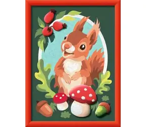 Ravensburger 120232650 CreArt Niedliches Eichhörnchen (mit Gipsform) / Alter ab: 9 Jahren / Version: international