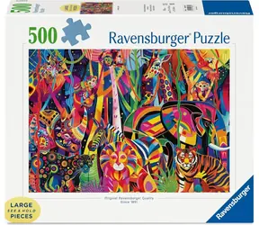 Ravensburger 120018391 Bunter Dschungel, 500 Teile / Alter: ab 12 Jahren / Version: International