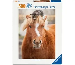 Ravensburger 120019015 Pony und Kätzchen, 500 Teile / ab 12 Jahren / Ausführung: International