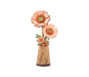 Robotime 3D-Holzpuzzle Orange Gerbera