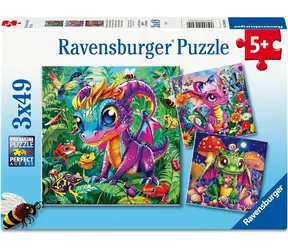 Ravensburger 120043010 Drachen entdecken die Natur 3x49 Teile / Alter ab: 5 Jahren / Version: international