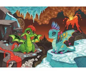 Kunstpuzzle 4509 Puzzle Dragons / 100 Teile / ab 6 Jahren