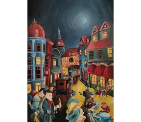 Kunstpuzzle 5226 Puzzle Abendliches Treiben / 1000 Teile / ab 15 Jahren