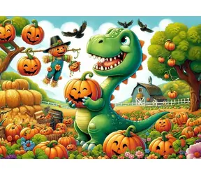 Kunstpuzzle 35328 Niedliches Dinosaurier-Puzzle / 50 Teile / ab 4 Jahren