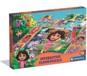 Clementoni Bodenpuzzle mit interaktivem Stift, Dora die Entdeckerin, 24 Teile / ab 3 Jahren