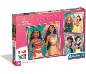 Clementoni 25064 Disney Prinzessinnen Puzzle 3x48 Teile / ab 5 Jahren