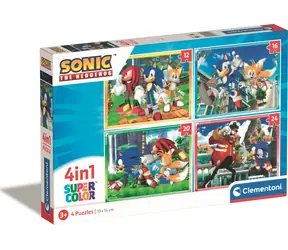 Clementoni 21522 Puzzle Sonic 4in1 (12+16+20+24 Teile) / ab 3 Jahren