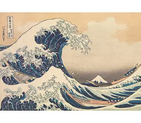 Clementoni 39707 Puzzle Museum Collection: Die große Welle vor Kanagawa, 1000 Teile