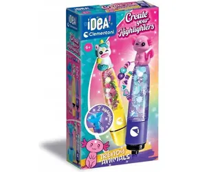 Clementoni IDEA Kreativset zum Herstellen von Textmarkern, Motiv: Trendige Tiere / ab 6 Jahren